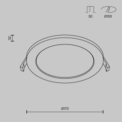 Встраиваемый светильник Maytoni Technical DL016-6-L12W