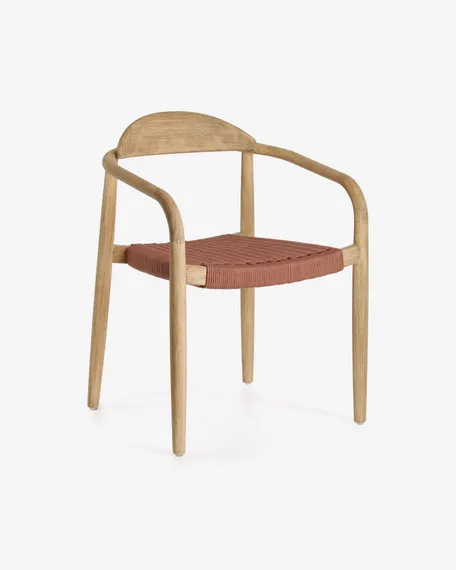 Стул Glynis массив эвкалипта с черным сиденьем | La Forma | Испания | Купить в Hallberg.ru