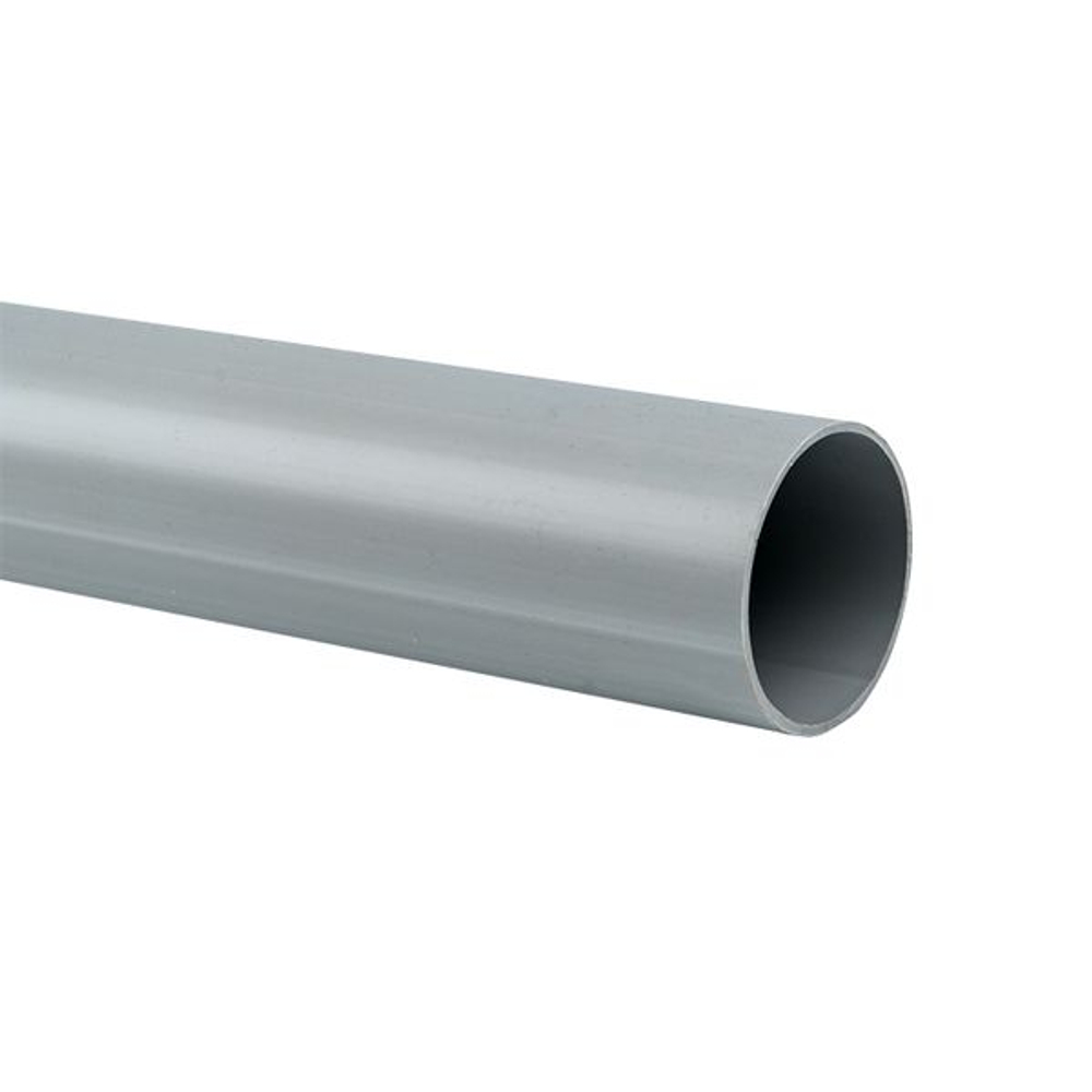 Труба гладкая ПВХ жесткая d50 мм (3 м) (21 м/уп) серая EKF-Plast (21.00 шт.)