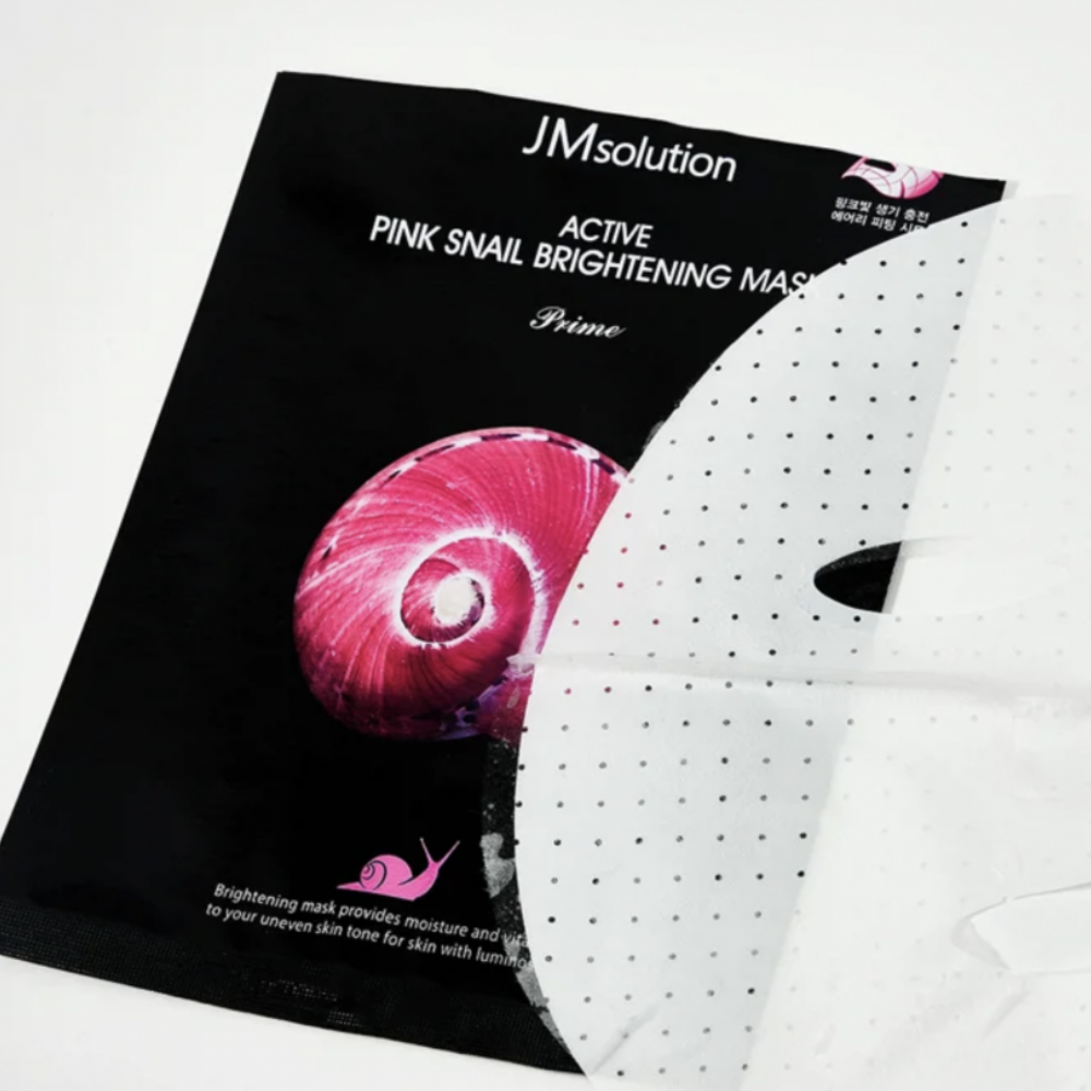 Ультратонкая маска с муцином улитки JMsolution Active Pink Snail Brightening Mask Prime