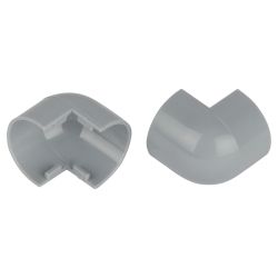 Внешний угол ЭРА OC-KK-20-12-F для полукруглого кабель-канала серый 20х12мм 2шт/комплект