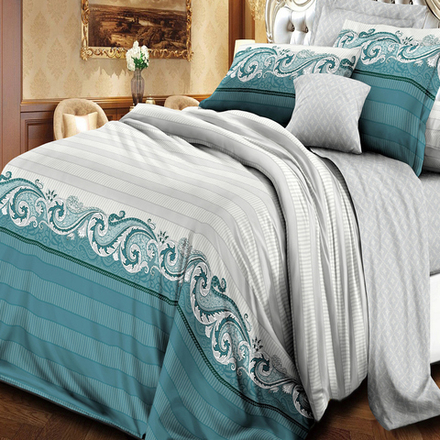 Комплект постельного белья "РУ. ИВТЕКС" дизайн: А-094, сатин, 100% хлопок. Пододеяльник на молнии!!!