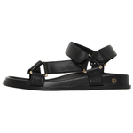 Anine Bing Jess Leather One Strap Sandals Women"s Black