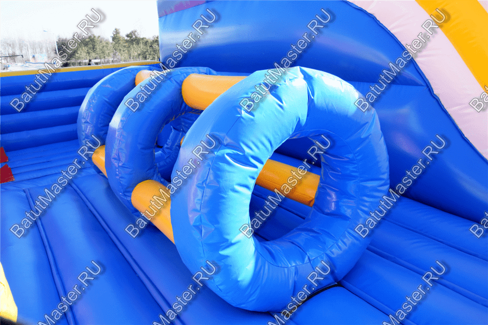 Большая площадка с высокой горкой "Дино-городок", 15*15*6 м