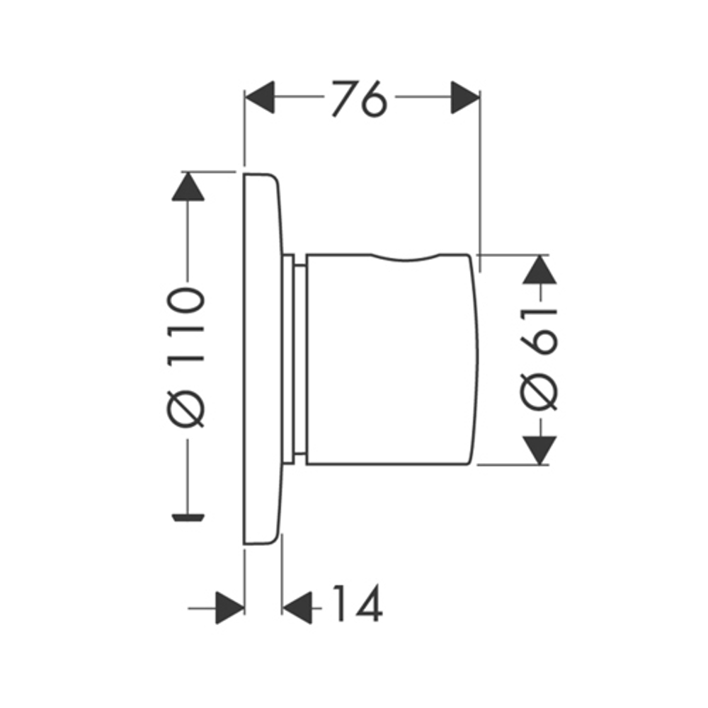 Запорный/переключающий вентиль Hansgrohe 15932000