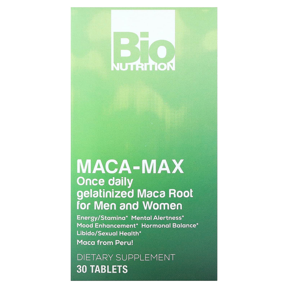 Bio Nutrition, Maca-Max, для мужчин и женщин, 1000 мг, 30 таблеток