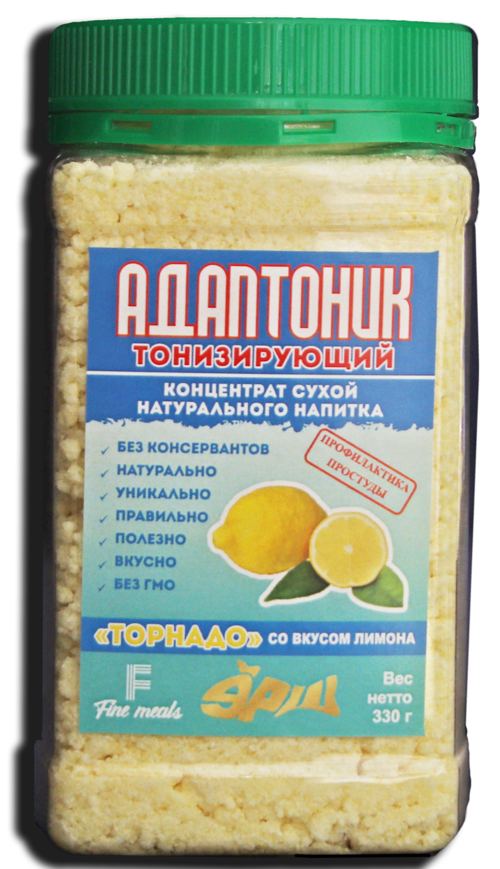 Адаптоник "Торнадо" (лимон) в ПЭТ-банке 330 г
