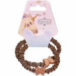 Резинки для волос 2шт «КИРА», бабочки, микс 5 цветов, d-5см (подвес Единорог)