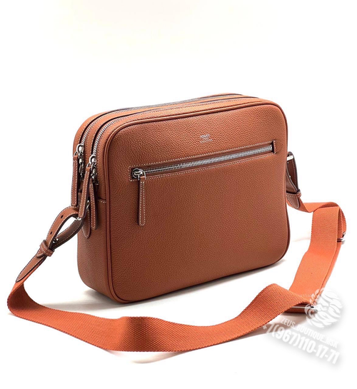 Сумка через плечо Hermes камера бэг карамельная