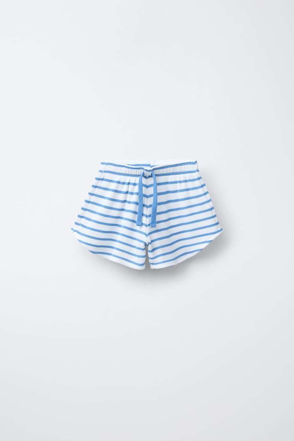 ZARA КОМПЛЕКТ ИЗ ФУТБОЛКИ И ШОРТОВ-БЕРМУДОВ ИЗ РЕЛЬЕФНОЙ ТКАНИ В ПОЛОСКУ, ПОЛОСКИ