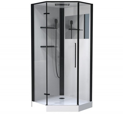 Кабина душевая Esbano (Эсбано) ESM-PENTA-90 L, с низким поддоном, с гидромассажем, 90х90х215
