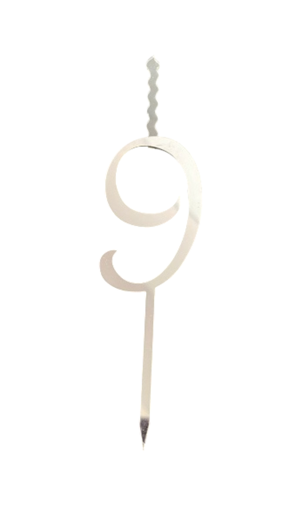 Элегантный топпер-свеча «Цифра 0-9» (серебро)