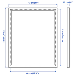 IKEA FISKBO  (ИКЕА ФИСКБО)  -  Рамка, темно-серо-голубая, 40x50 см