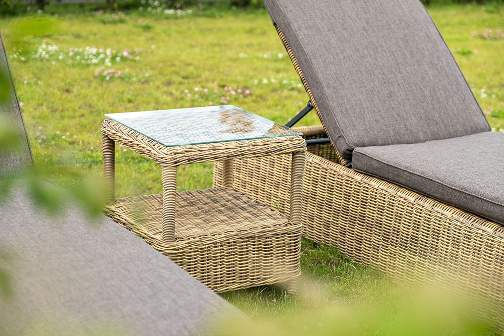 "Форио" столик кофейный из искусственного ротанга, цвет соломенный