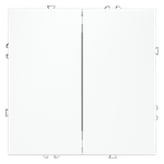 Выключатель с самовозвратом встраиваемый VOLTUM S70 двухклавишный 10А, (белый матовый)