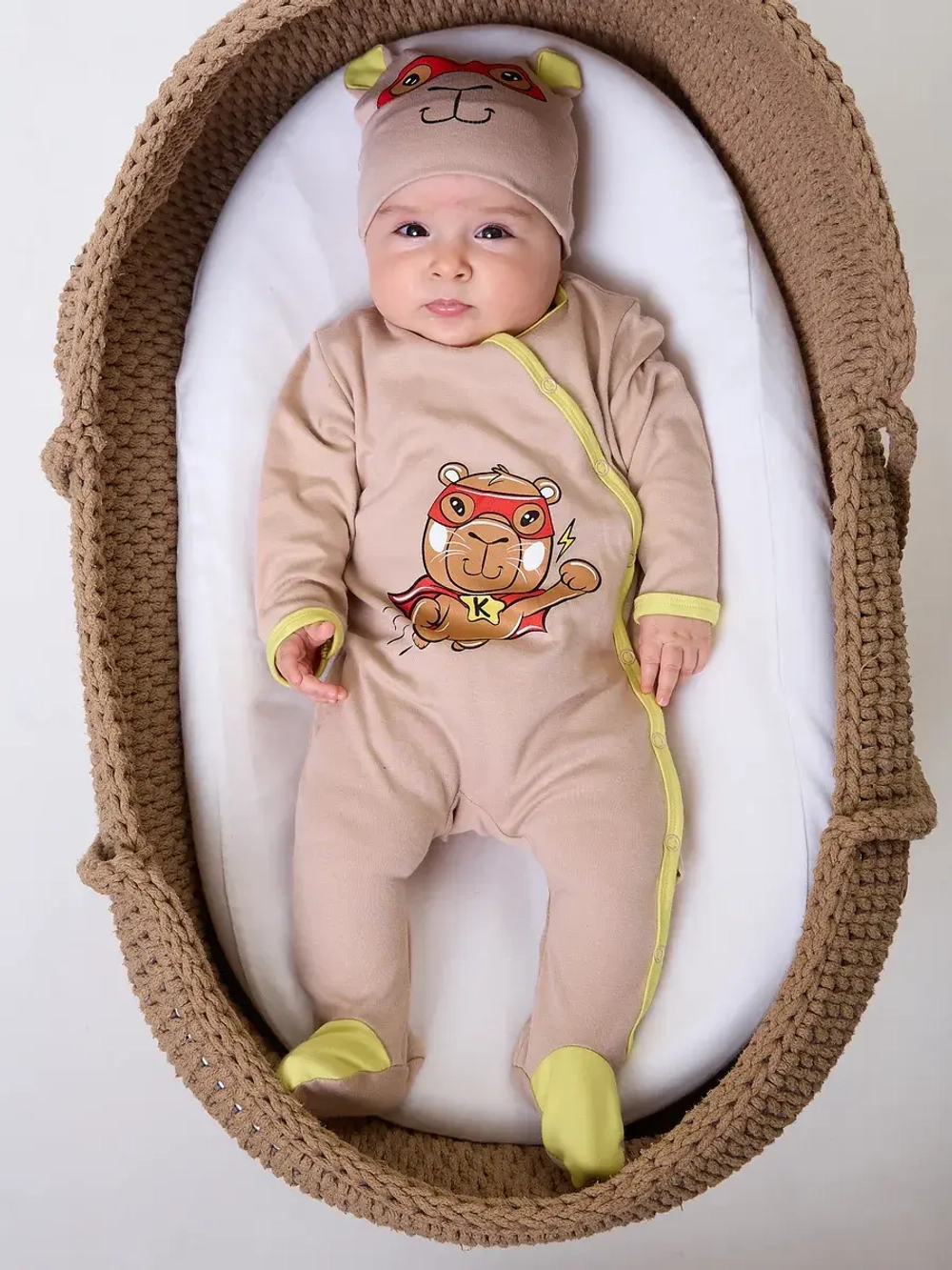 слип для новорожденного с капибарой