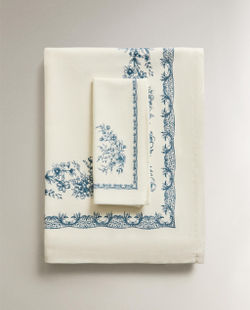 Zara Home скатерть из хлопка, цветочный мотив, 250 150 см · 2292/021