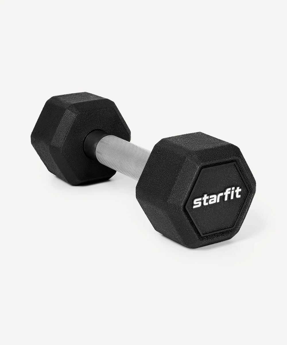 Гантель гексагональная обрезиненная PRO Starfit