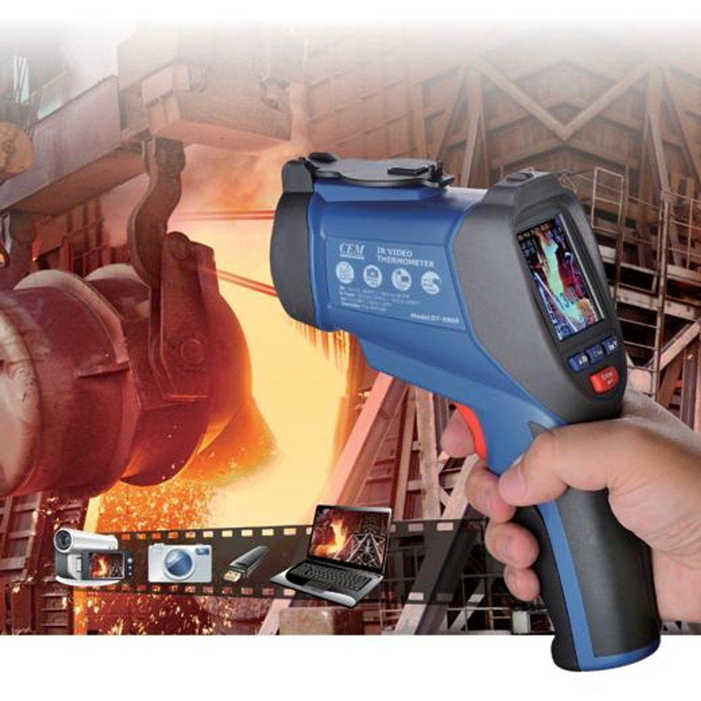 Профессиональный пирометр со встроенной камерой СЕМ DT-9862