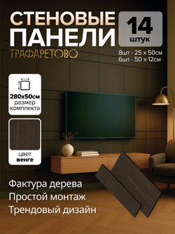 Декоративные панели для стен Венге