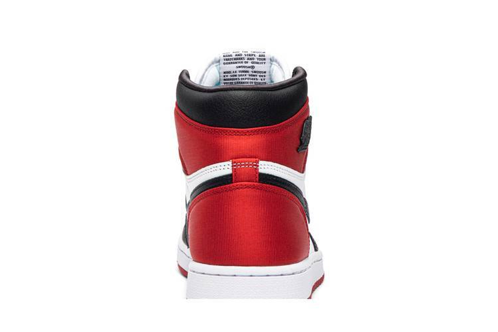 Кроссовки Jordan Air Jordan 1 Retro High Satin Black Toe (Женская размерная сетка)