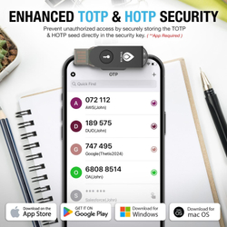 Thetis Pro-A — Ключ безопасности FIDO2 с USB-A, NFC и поддержкой TOTP/HOTP Универсальная двухфакторная аутентификация для Windows, macOS, Linux и мобильных устройств