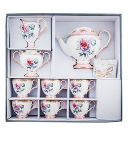 Pavone JK-124 Чайный сервиз 15 пр. на 6 перс. «Цветок Неаполя» (Fiore Napoli  )