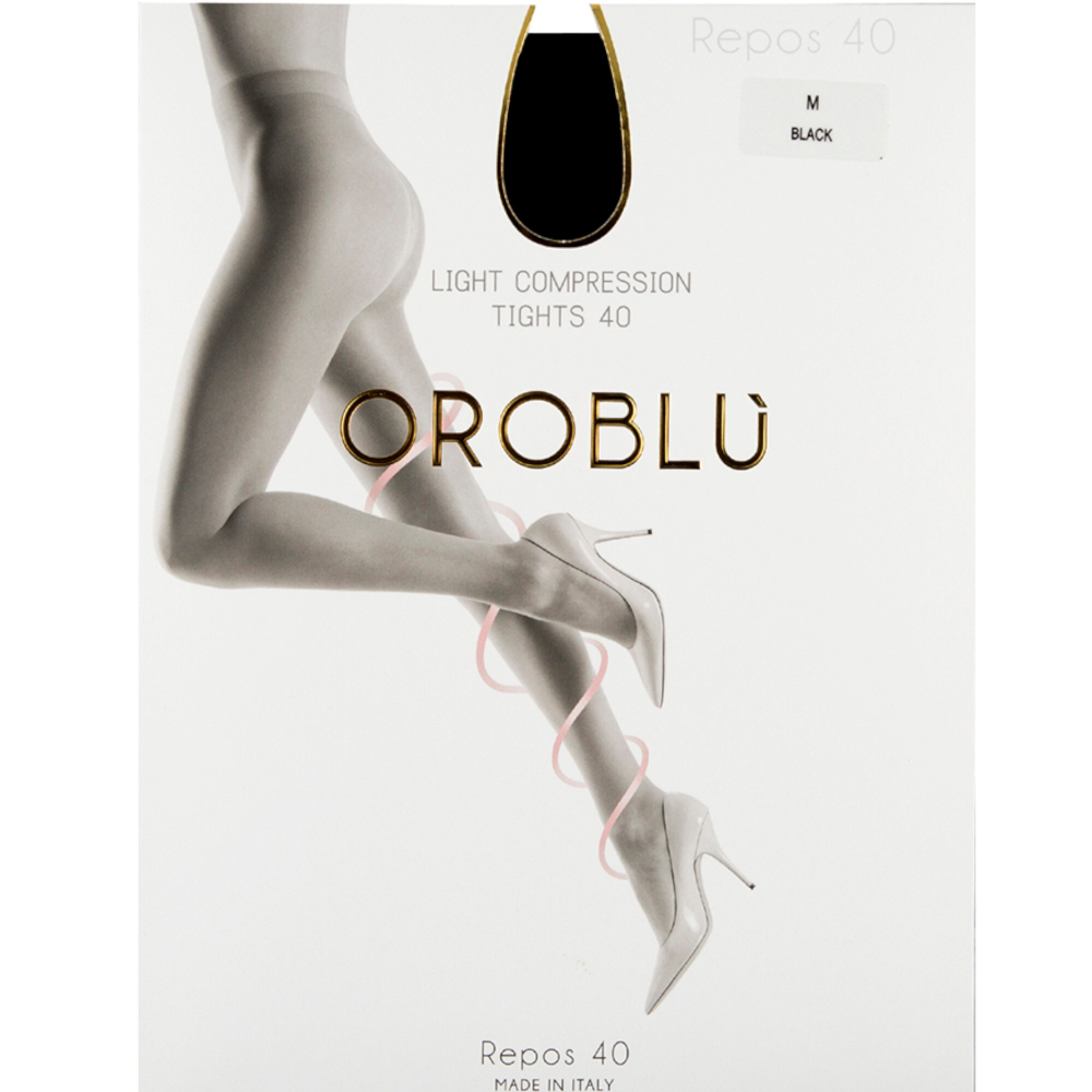 Женские колготки профилактические черные OROBLU Repos, 40 ден 3 Action, Relax VOBC01026