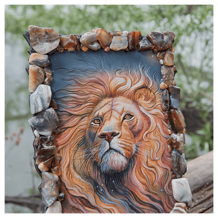 Картина из кожи «Храбрый сердцем»