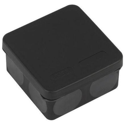 Коробка распаячная 80х80х40мм двухкомпонентн. HF стойкая к УФ прямой монтаж IP67 черн. KOR-80-80-40-9g-2MP-B Эра Б0062822