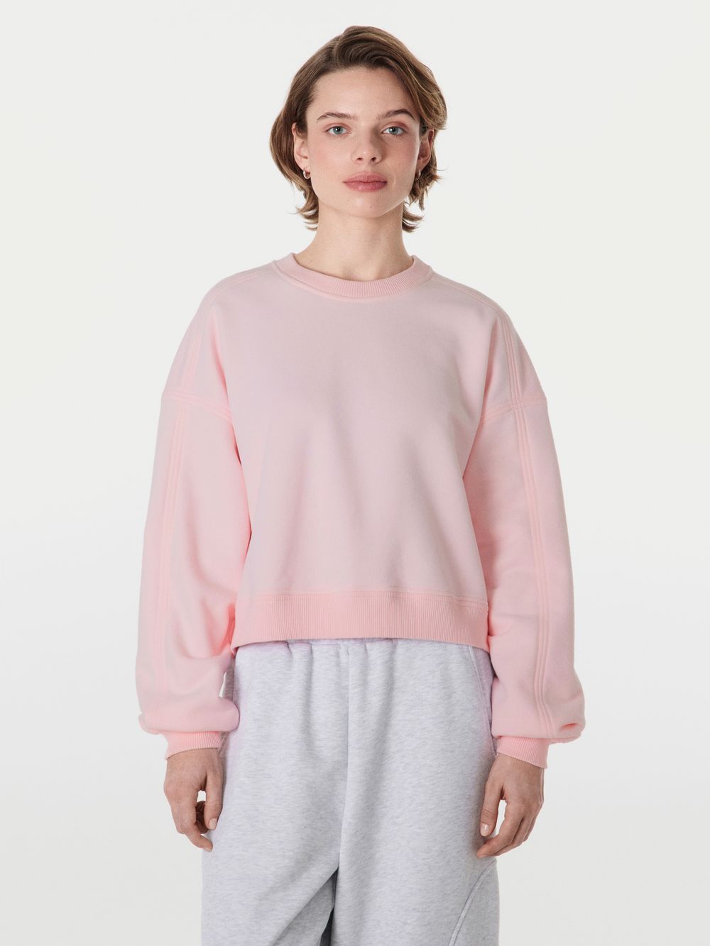 Свитшот укороченный "Розовый" женский