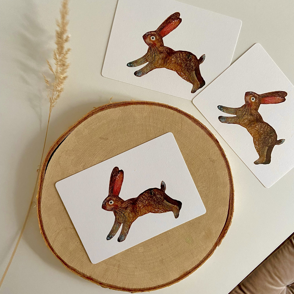 открытка «волшебный зайчик»