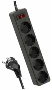 Сетевой фильтр питания 5-розеток 5-метров 10А КОСМОС