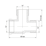 Тройник 3/4'' вн/нар/нар VRT® никель