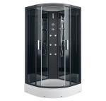 Душевая кабина Erlit 100х100 ER571017-C24-RUS стекло тонированное/профиль черный матовый