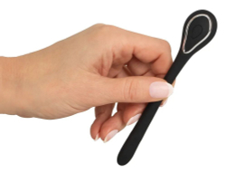 Черный гибкий уретральный стимулятор с вибрацией Vibrating Bendable Dilator - 13,5 см.