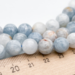 Барит, диаметр около 9,6 мм, цена за 10 шт (1/4 нити)