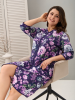 Халат Х-262/баклажан-цветущийсад