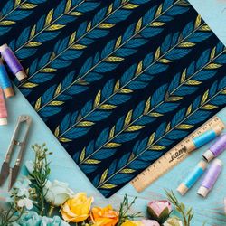 Ткань премиум таффета экзотические колосья