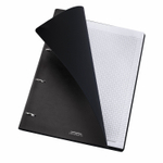 Тетрадь на кольцах БОЛЬШАЯ А4 (240х310 мм) 120 л. под кожу BRAUBERG VISTA Black (2 штуки в упаковке)