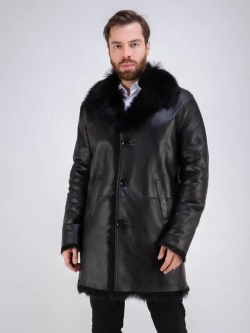 Дубленка натуральная зимняя с мехом тоскана