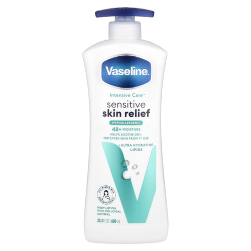 Vaseline, Intensive Care ™, лосьон для тела для чувствительной кожи, без отдушек, 600 мл (20,3 жидк. унц.)