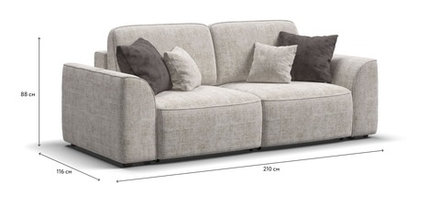 Диван Кинг Модуль Шенилл Смарт кварц