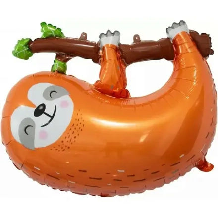 Шар (31""/79 см) Фигура, Ленивец на ветке, 1 шт. И7