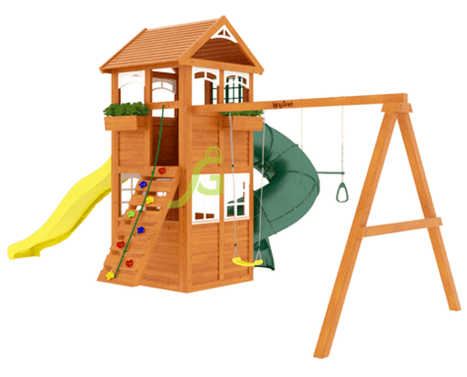 Детская площадка Клубный домик с трубой Luxe