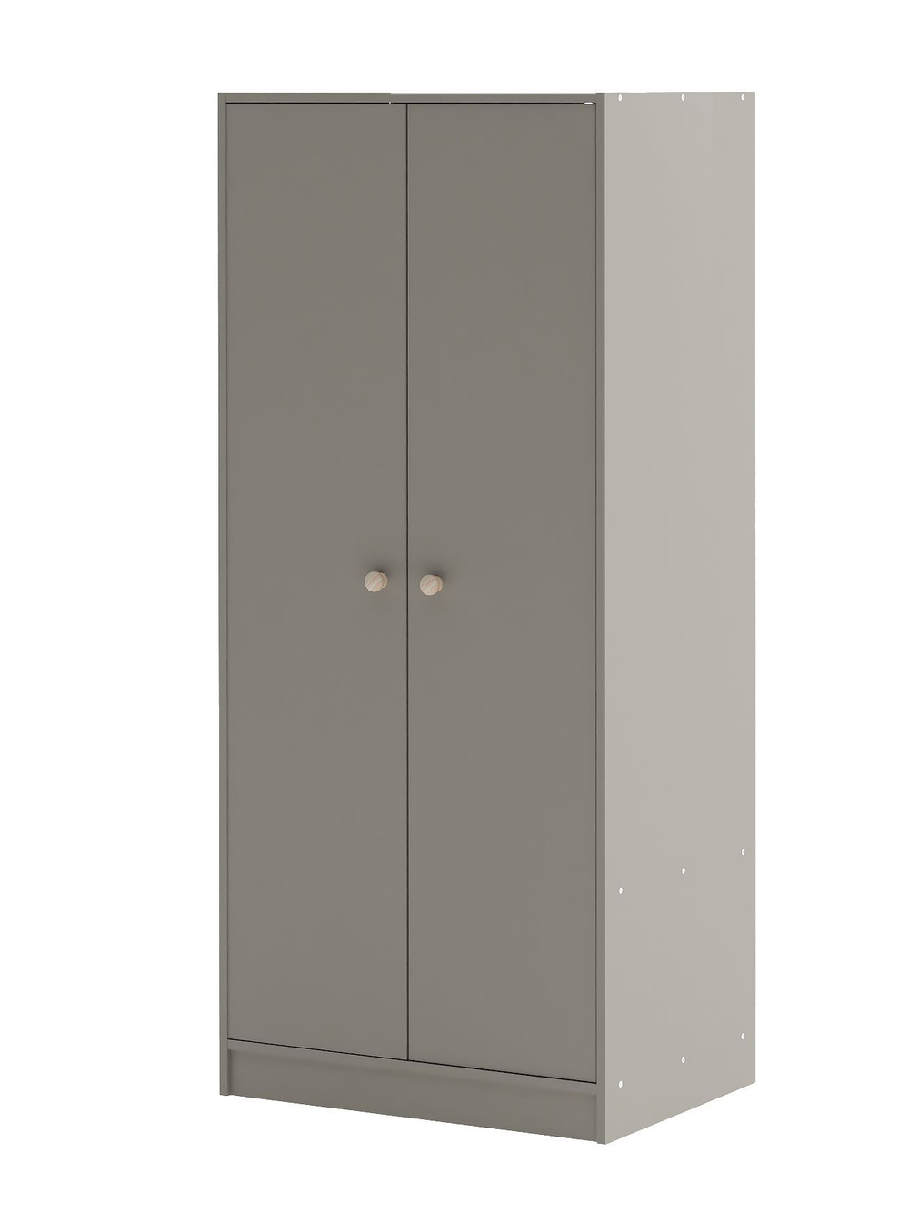 Шкаф для одежды, 74х55х175, Марм, распашной, в прихожую, со штангой и полкой, серый, Dipriz