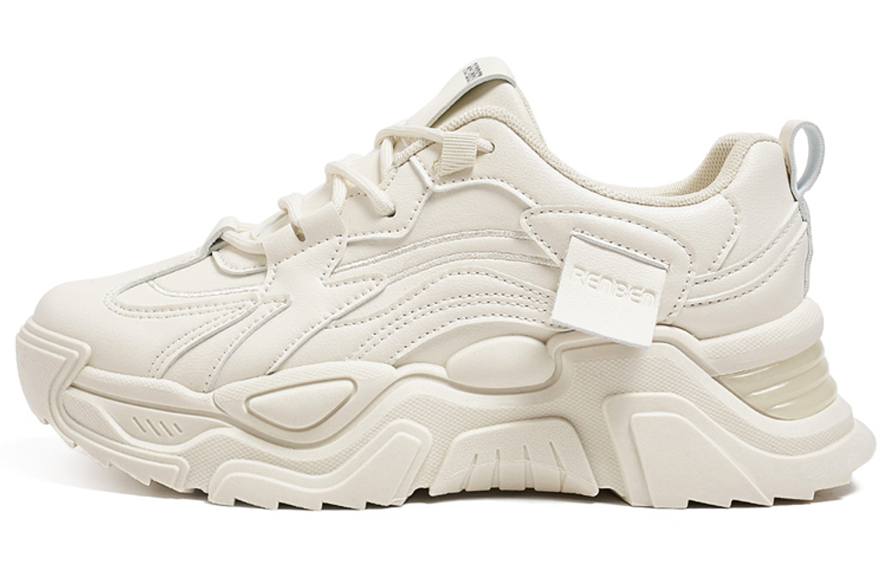RENBEN Low top Chunky Sneakers Women"s Beige
