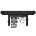 FORTE&PIANO Розетка двойная RJ11+RJ45 кат.5E FP135M металл черный IEK