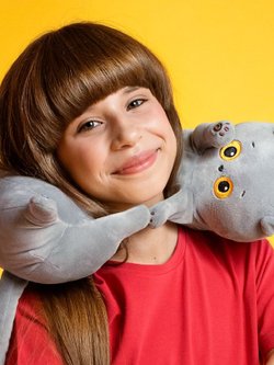 Мягкая игрушка "Дорожная подушка Басик" 60см