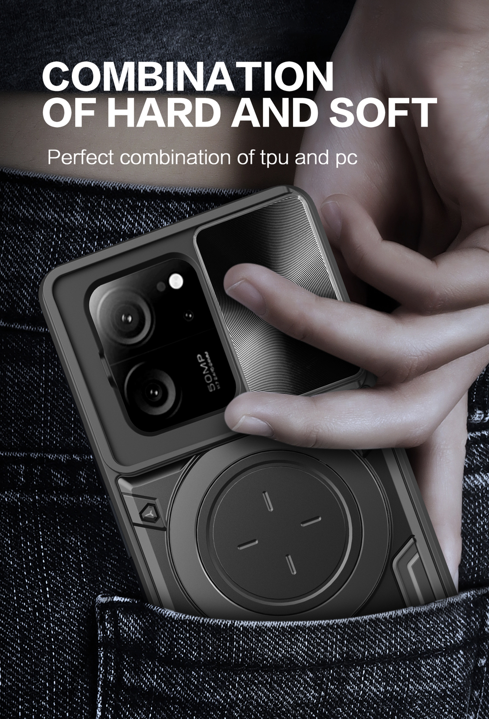 Чехол с кольцом Big Ring Case для Xiaomi 13T (Pro)